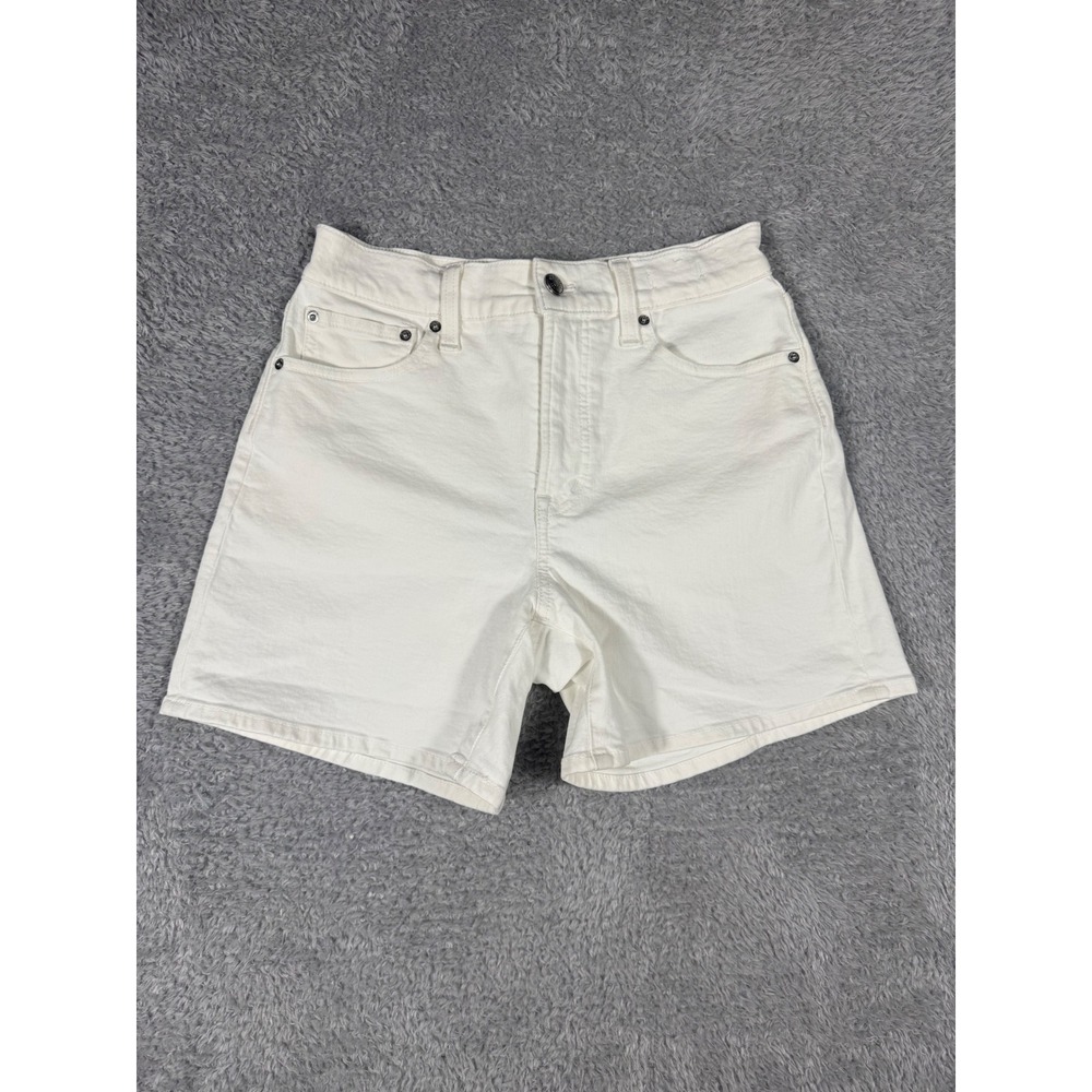 Madewell Denim Shorts Womens 27 White Excellent High Rise Relaxed Summer Classic